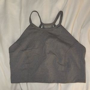 New Balance Gray High-Neck Sport Bra